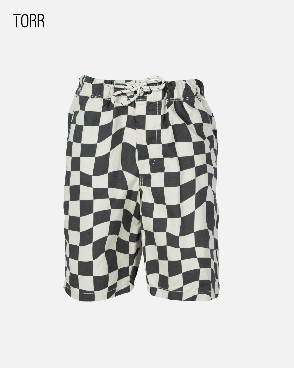 Boys Shorts |Black Checkboard