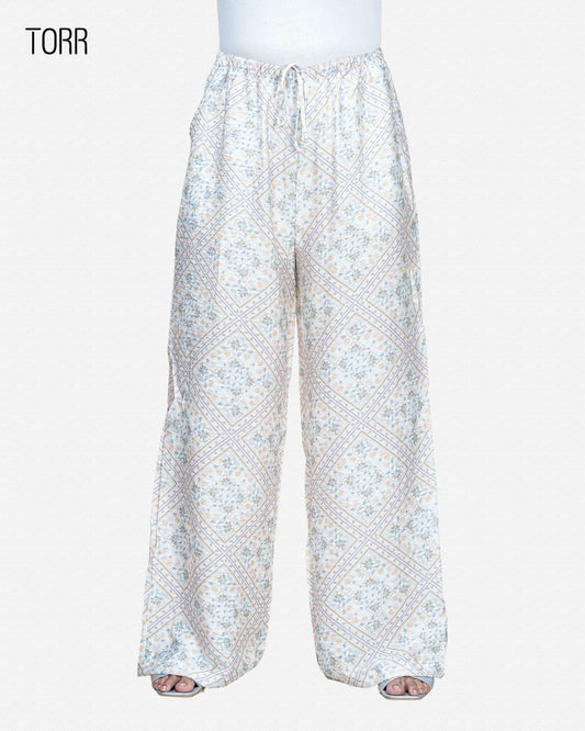 Womens Palazzo | White Aop