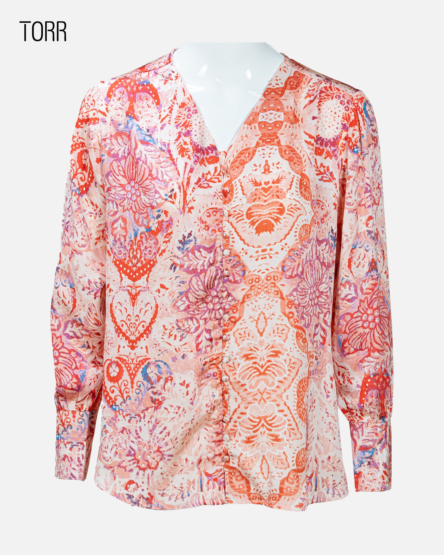 Women's Crop Top | Peach Coral AOP