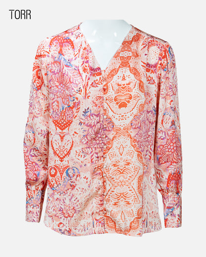 Women's Crop Top | Peach Coral AOP