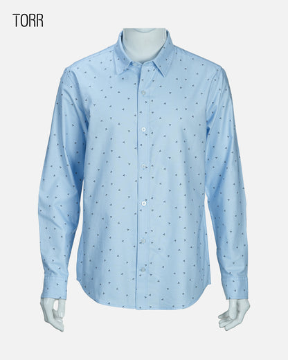 Men's Long Sleeve Shirt  | Blue Aop