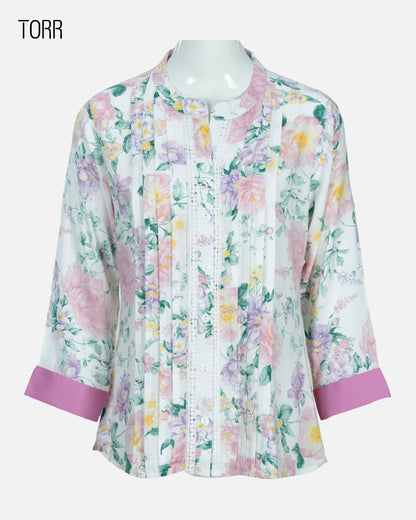 Women's Top | White Floral AOP