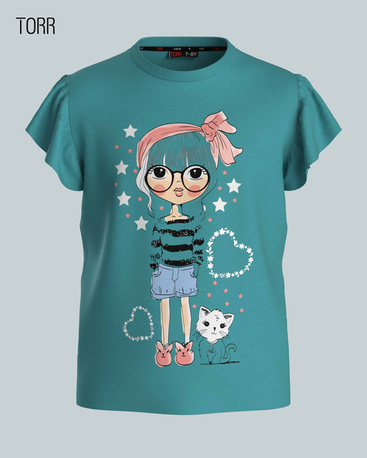 Girl's T-shirt  | Tahitian Teal