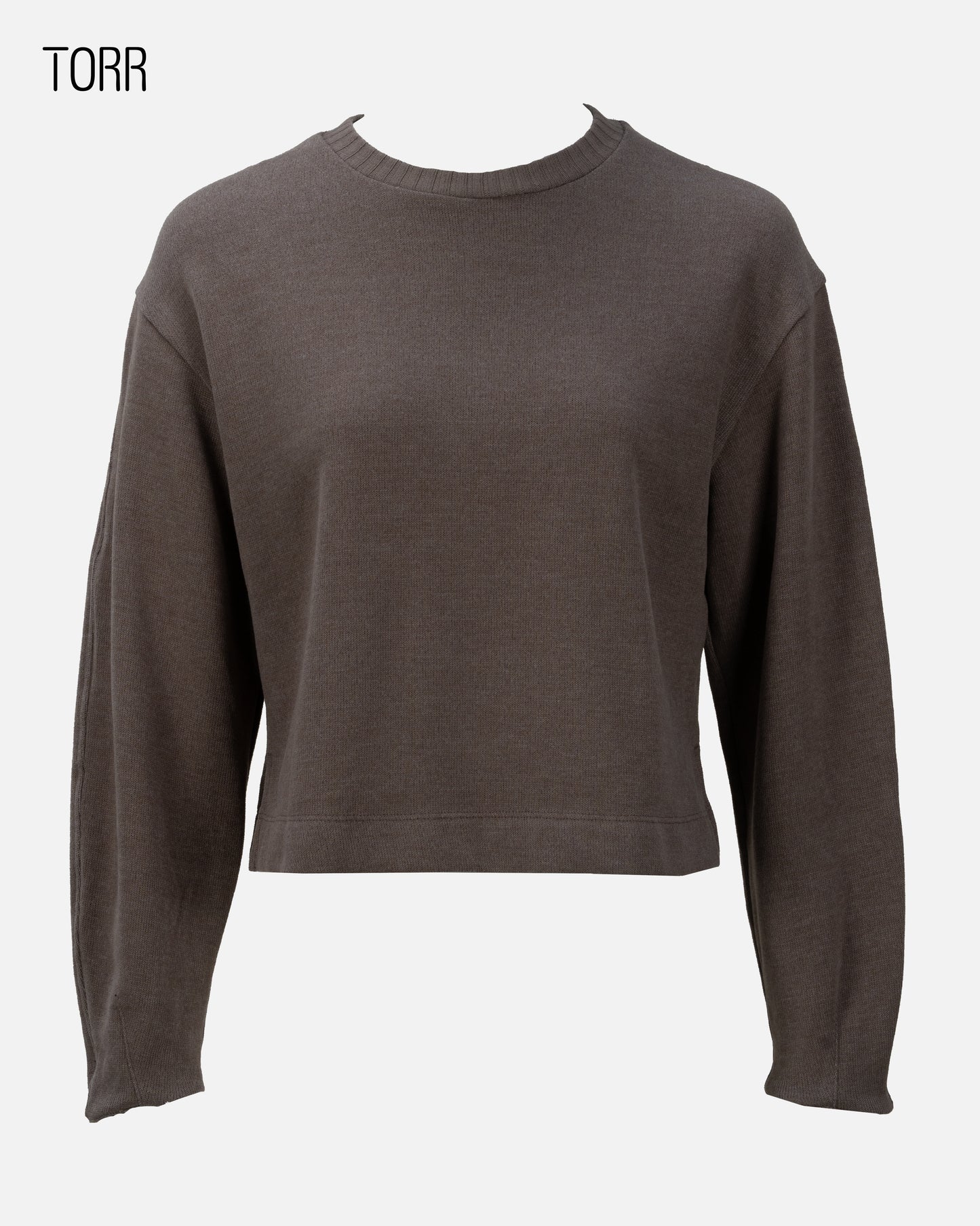 Womens Crop Sweatshirt | Light Brown