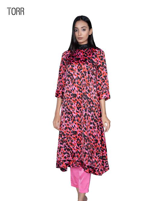 Women's Dress (02 Pieces) | Red & Pink