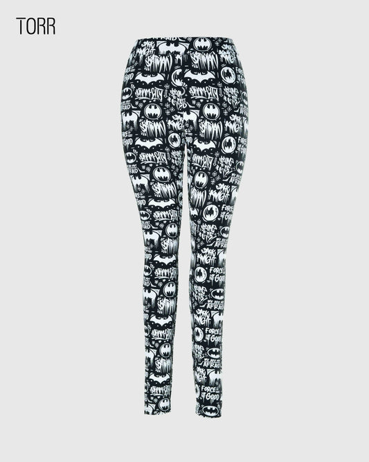 Women's Leggings | BLACK/WHITE AOP