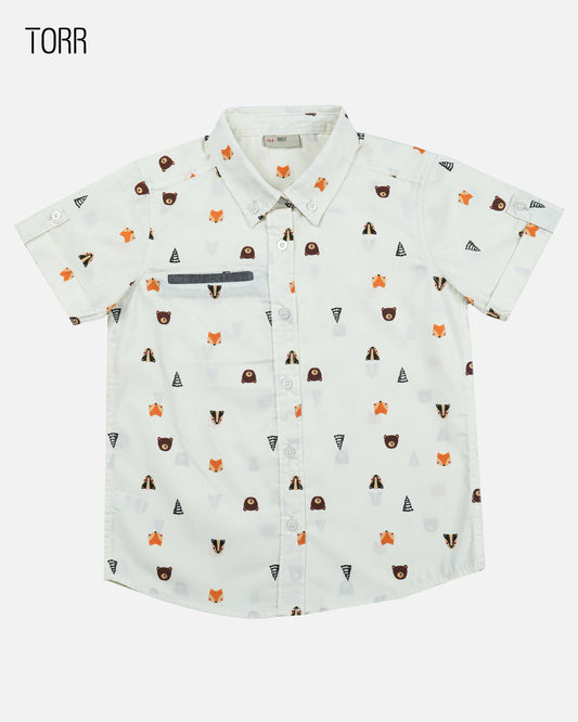 Boys Shirt  | Aop Woven Poplin
