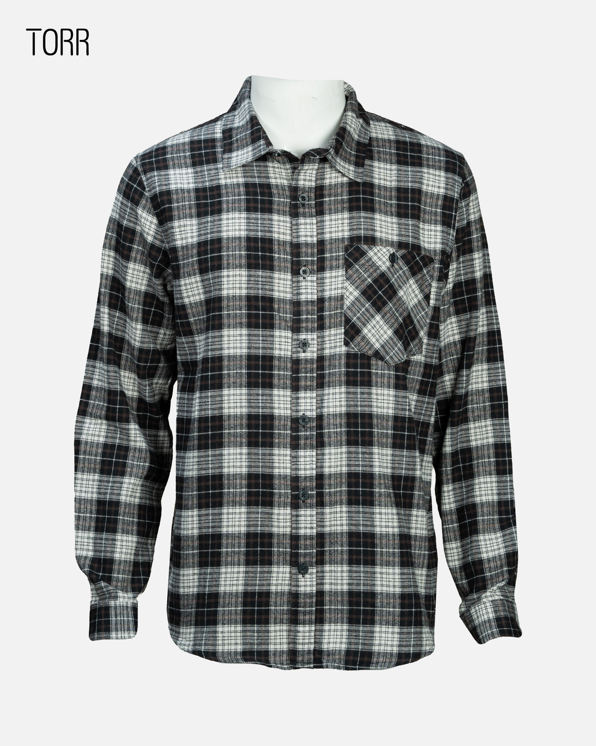 Men's L/S Casual Shirt | Black Check