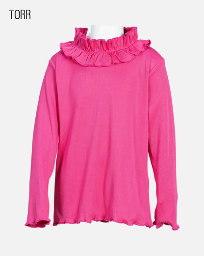 Girl's Turtle Neck | Hot Pink