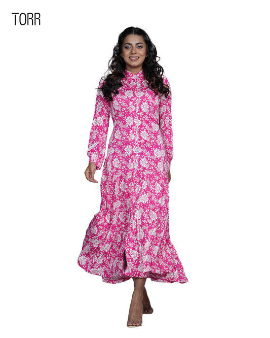 Women's Long Top | Flower Aop