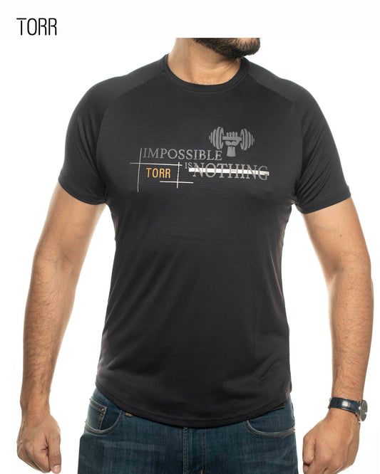 Men's Activewear T-shirt | Black Grey