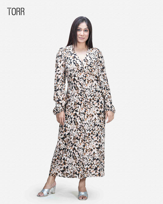 Womens Long Dres | Multi Aop