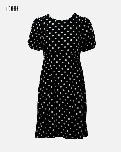 Women's Long Top | White Dot Aop