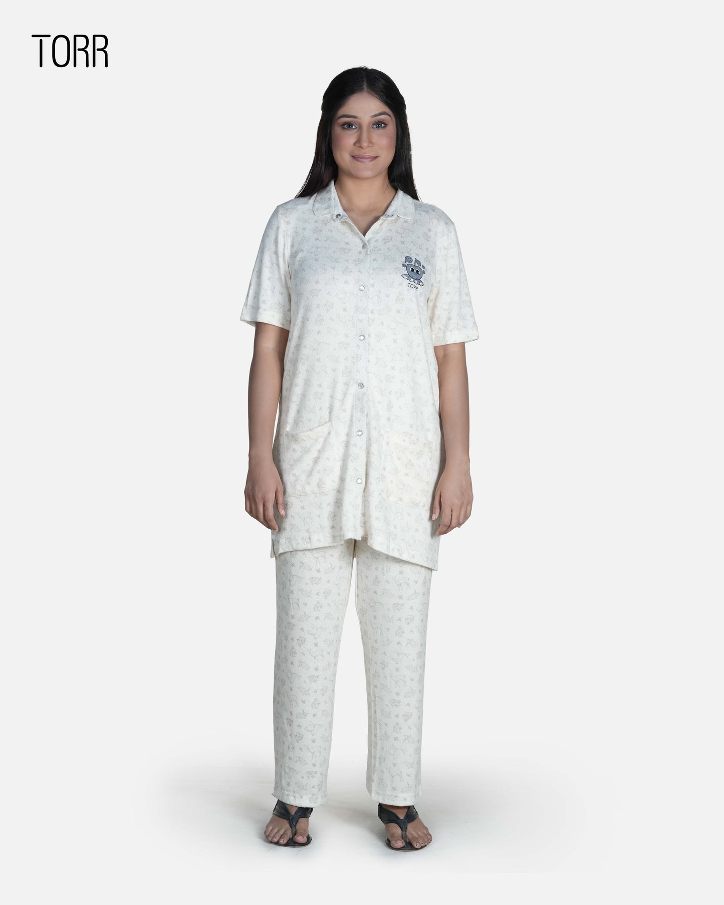 Women's Sleepwear| Ecru Aop