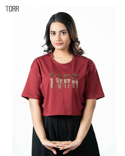 Women's Crop Top | Tibetan Red