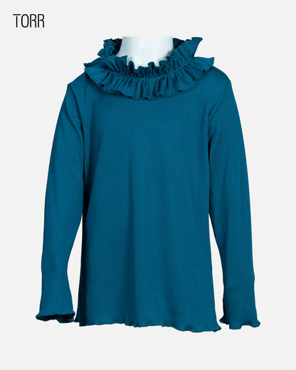 Girl's Turtle Neck | Teal Green