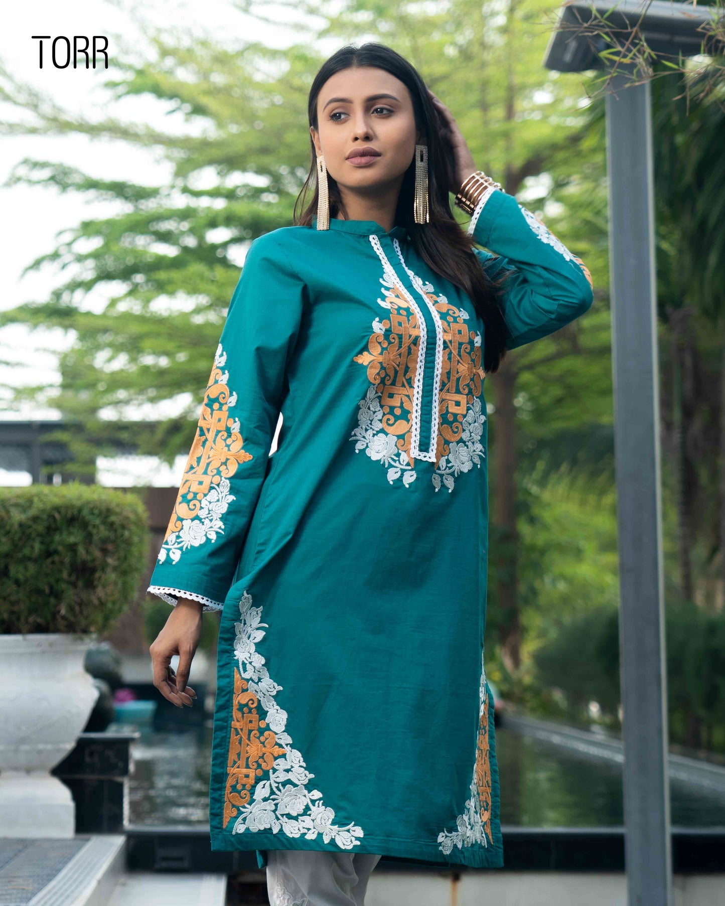 Ethnic Wear (01 Piece Kurti) | Teal Green