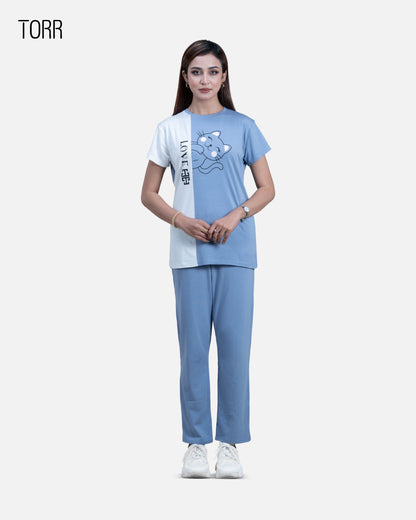 Women's Sleepwear| White & Lilac