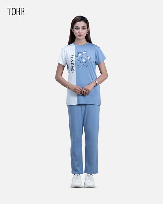 Women's Sleepwear| White & Lilac