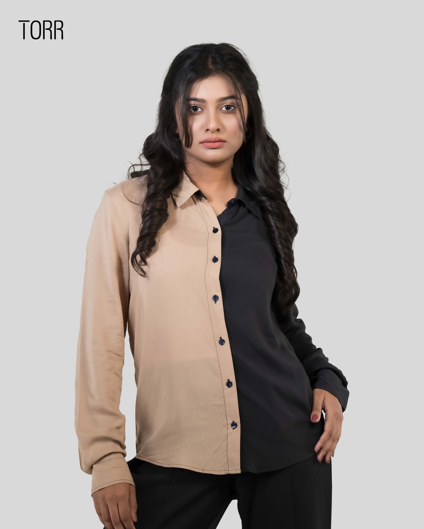 Women's Shirt | BLACK/BEIGE