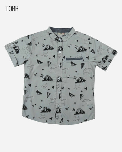Boys Shirt  | Aop Woven Poplin