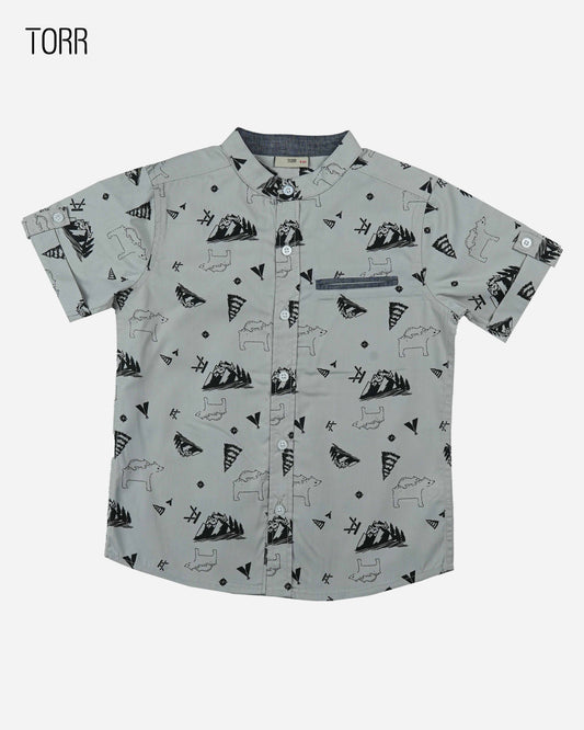 Boys Shirt  | Aop Woven Poplin