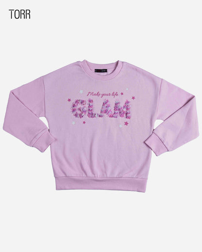 Girl's Sweatshirt | Light Pink
