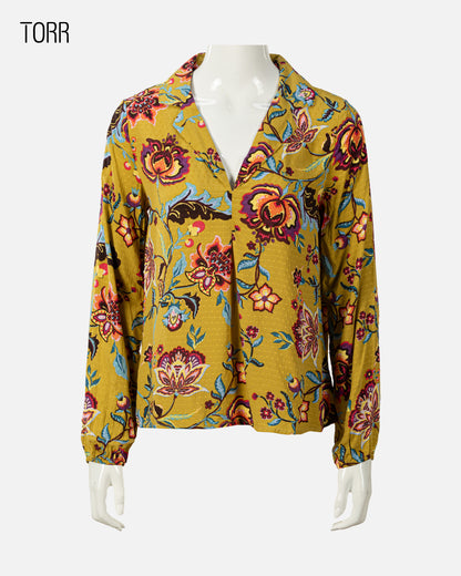 Women's Short Top | YELLOW AOP