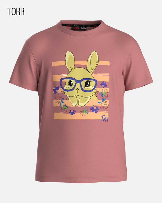 Girl's T-shirt  | Pink Solid