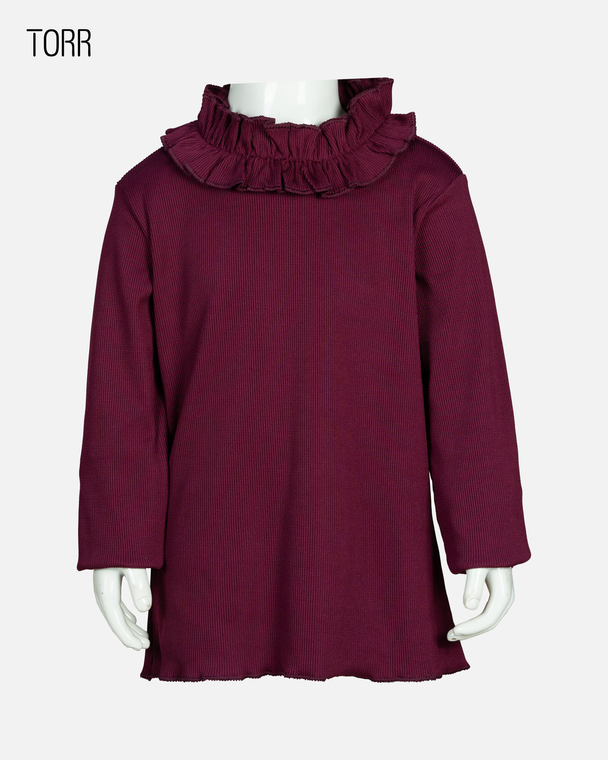 Girl's Turtle Neck | Dark Maroon