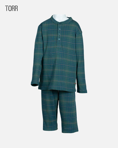 Boy's Top & Bottom Set | Green Check