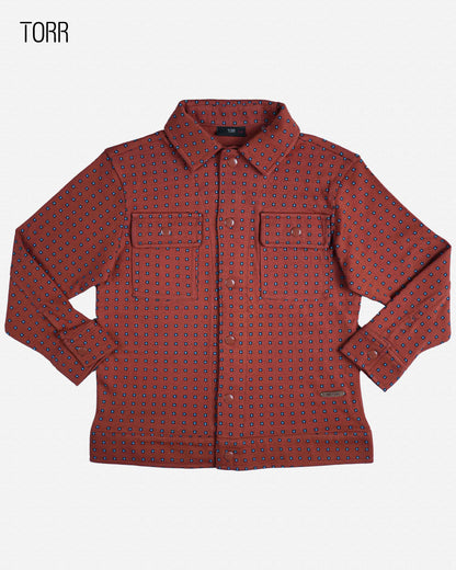 Boy's Jacket | Burnt Brick Aop