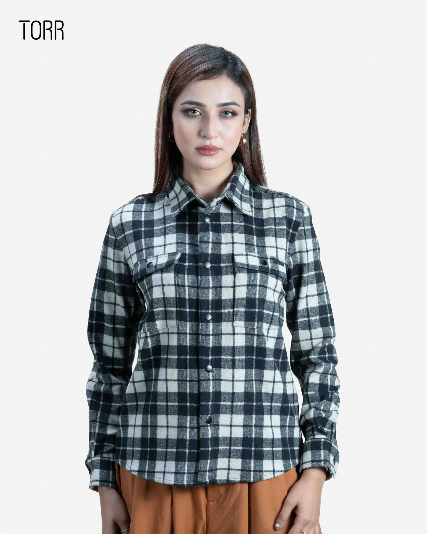 Women's Shacket | Basil Plaid