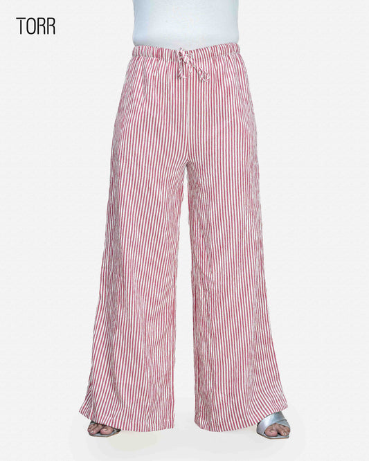 Womens Palazzo | Red Stripe