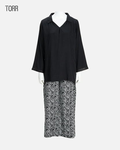 Women's Co-Ord Set | Black Beauty AOP