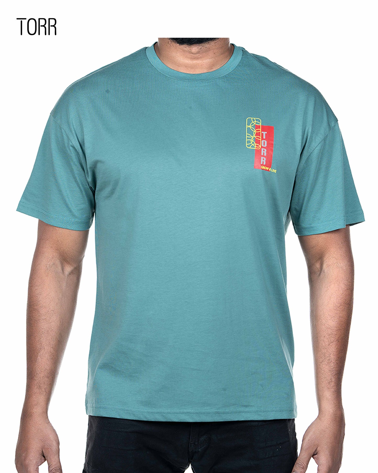 Drop Soulder T-shirt | Green Cycamon