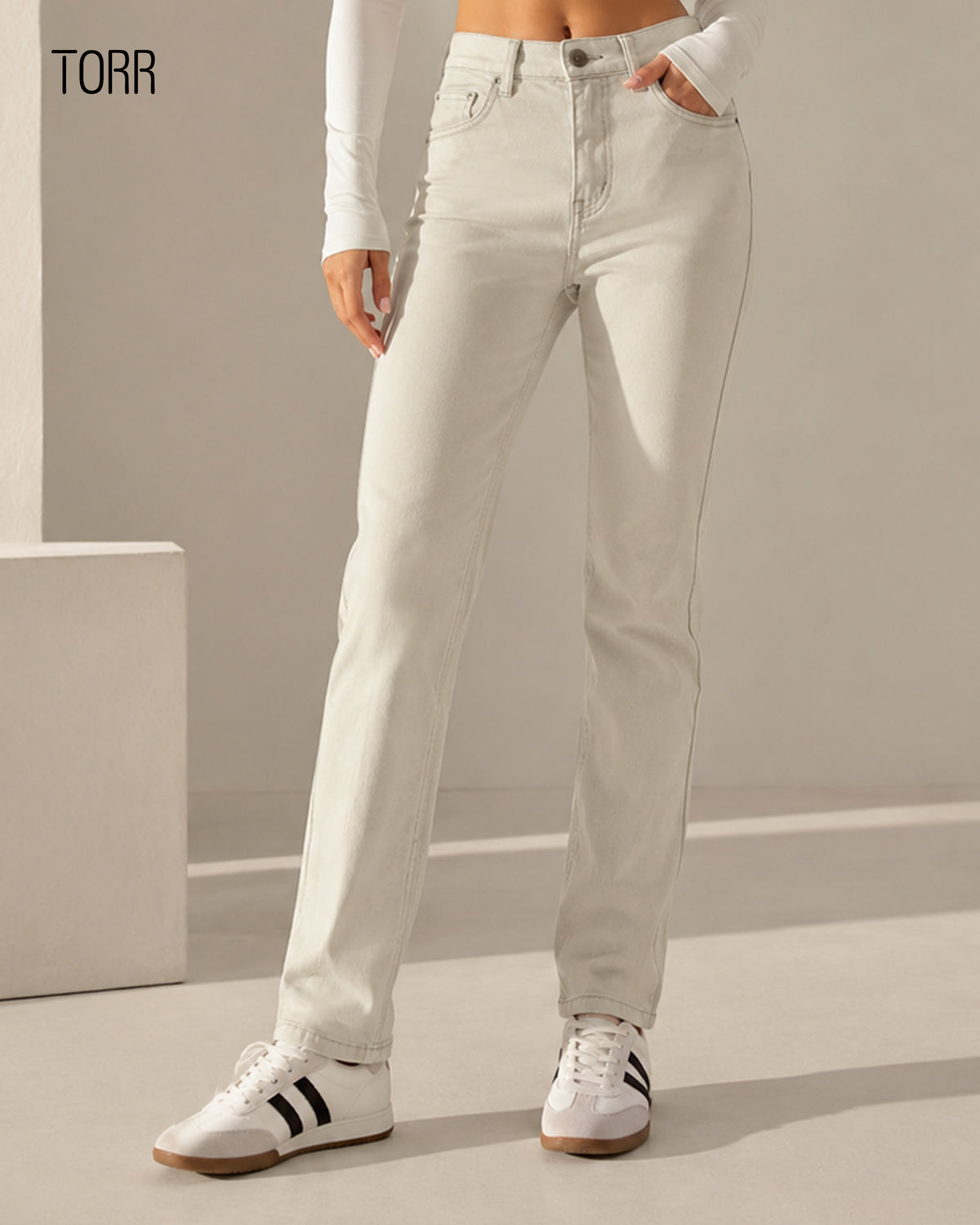 Women's Denim Pant | Ecru