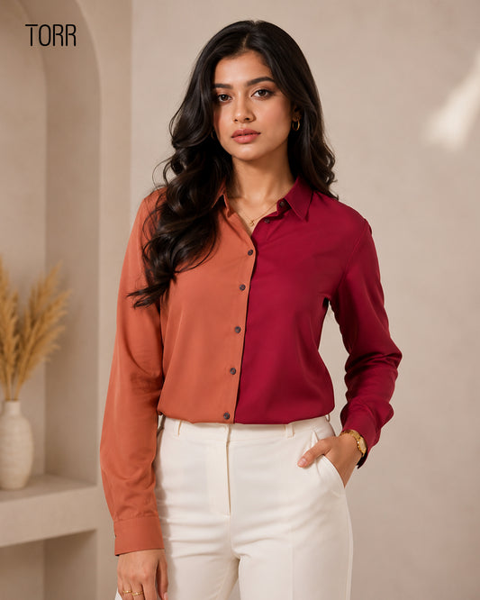 Women's Shirt | BROWN/ROSE