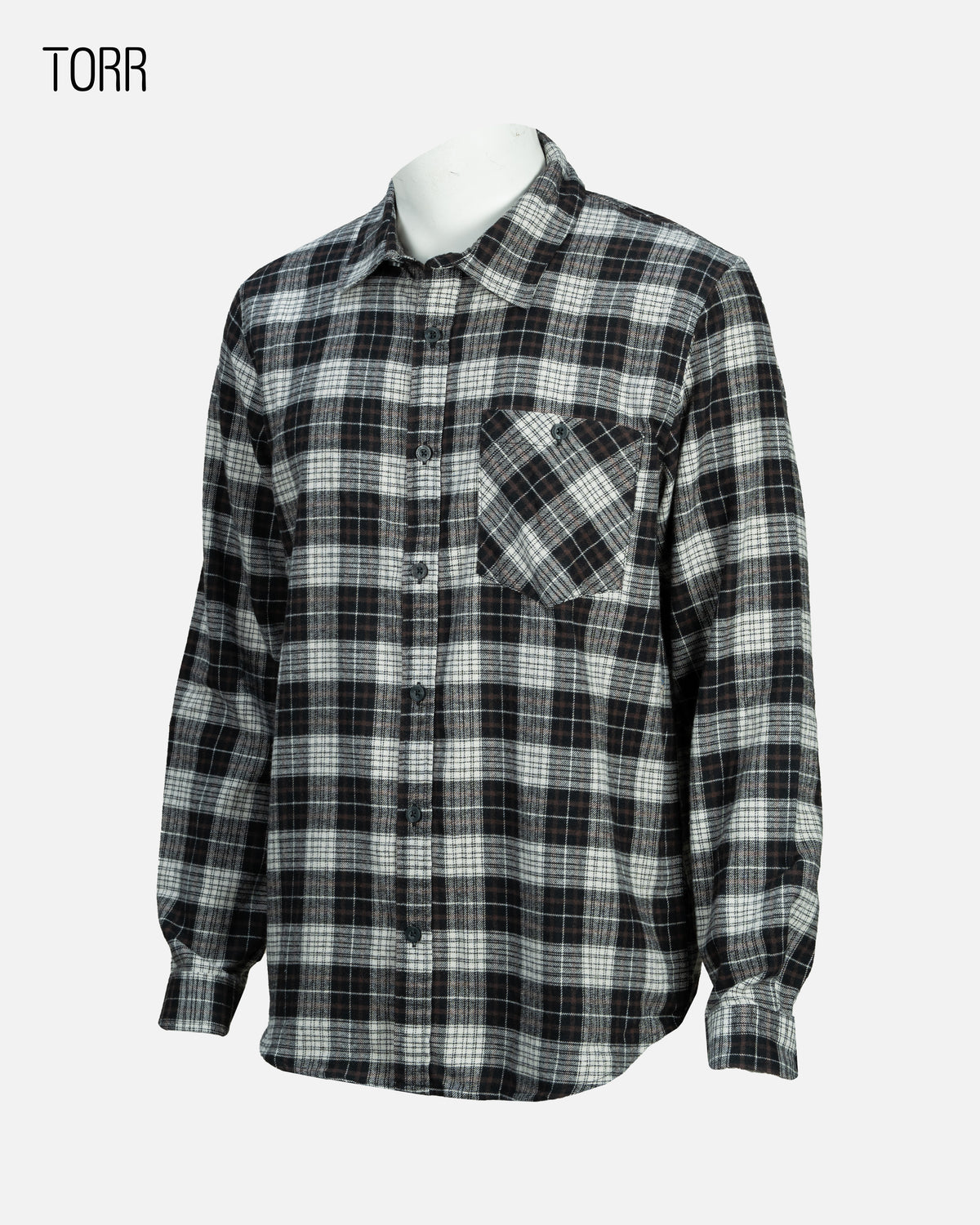 Men's L/S Casual Shirt | Black Check