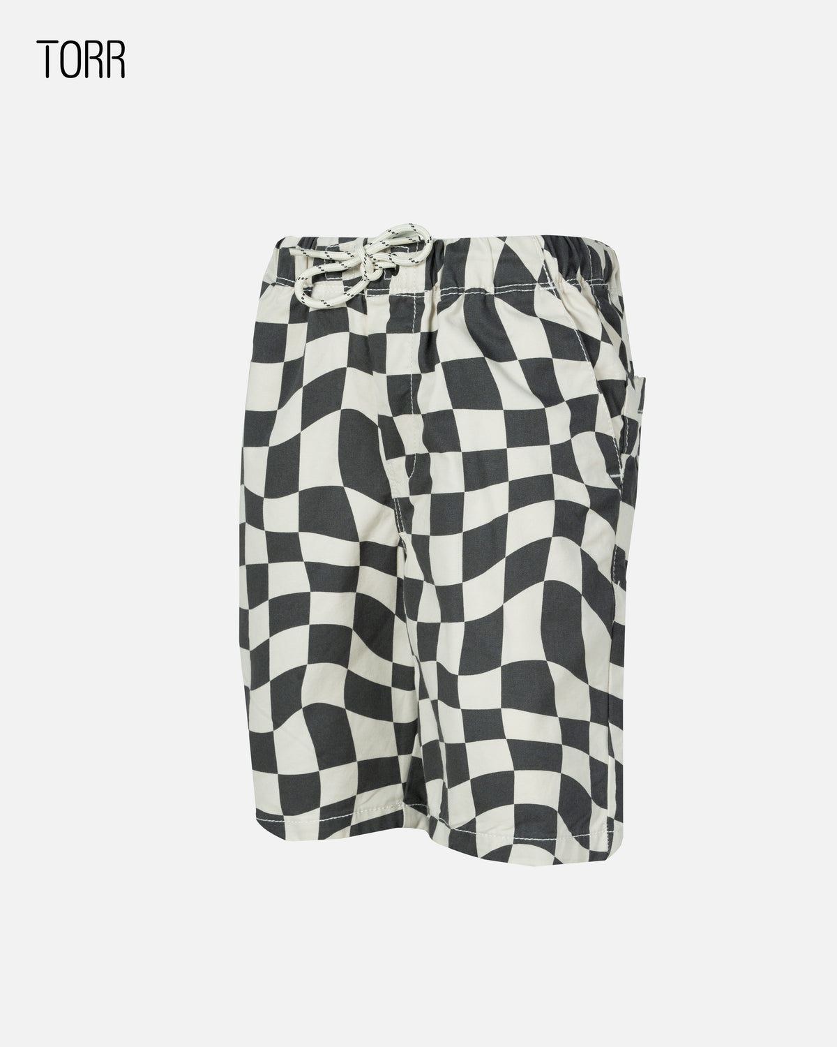 Boys Shorts |Black Checkboard