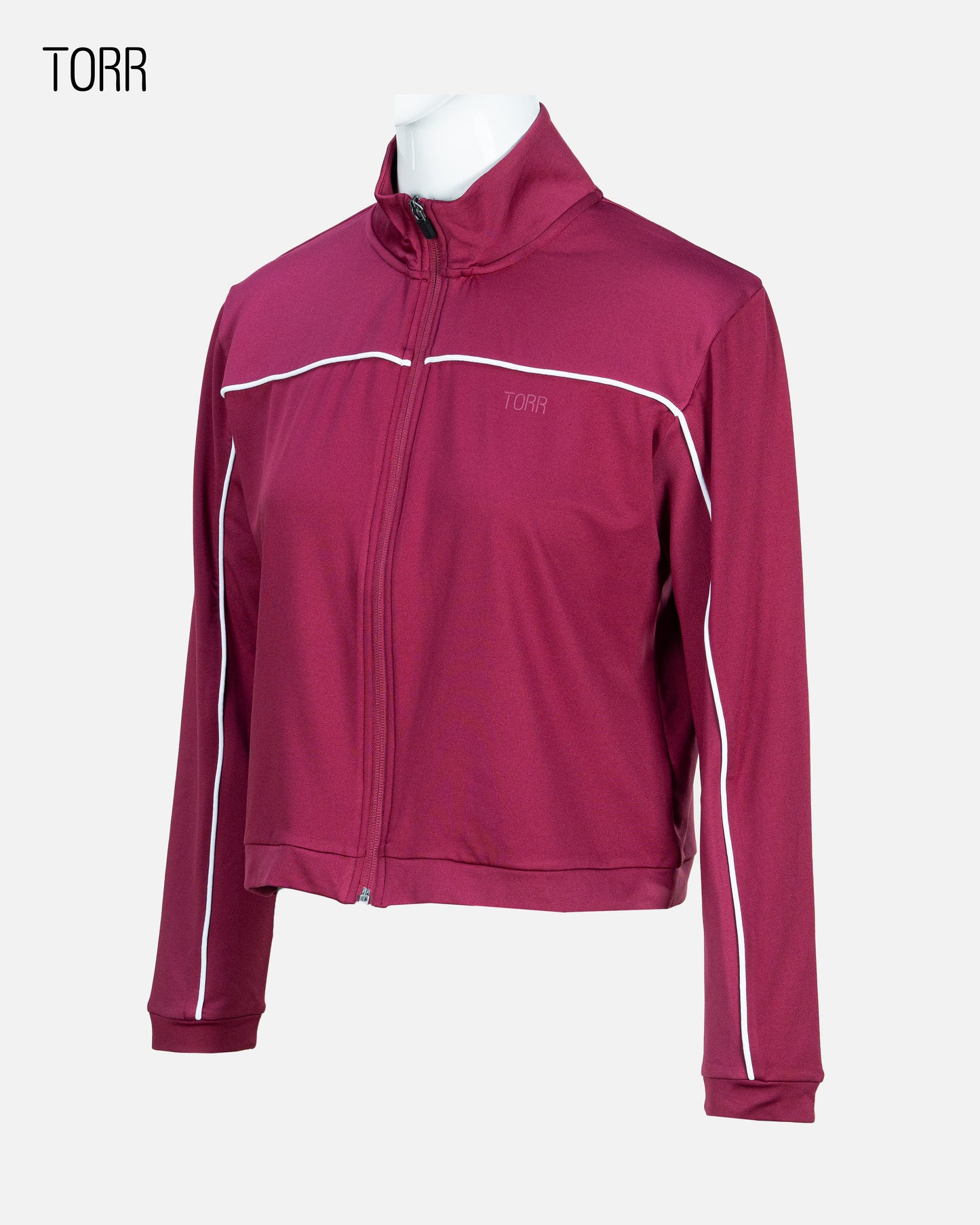 Womens Crop Jacket | Red plum