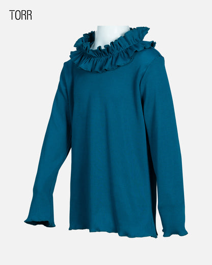 Girl's Turtle Neck | Teal Green