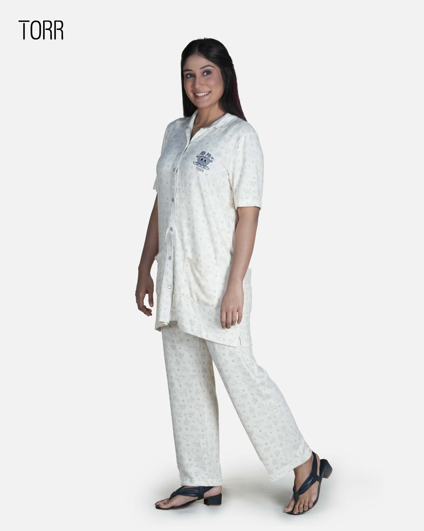 Women's Sleepwear| Ecru Aop