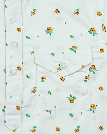 Boys Shirt  | Aop Woven Poplin