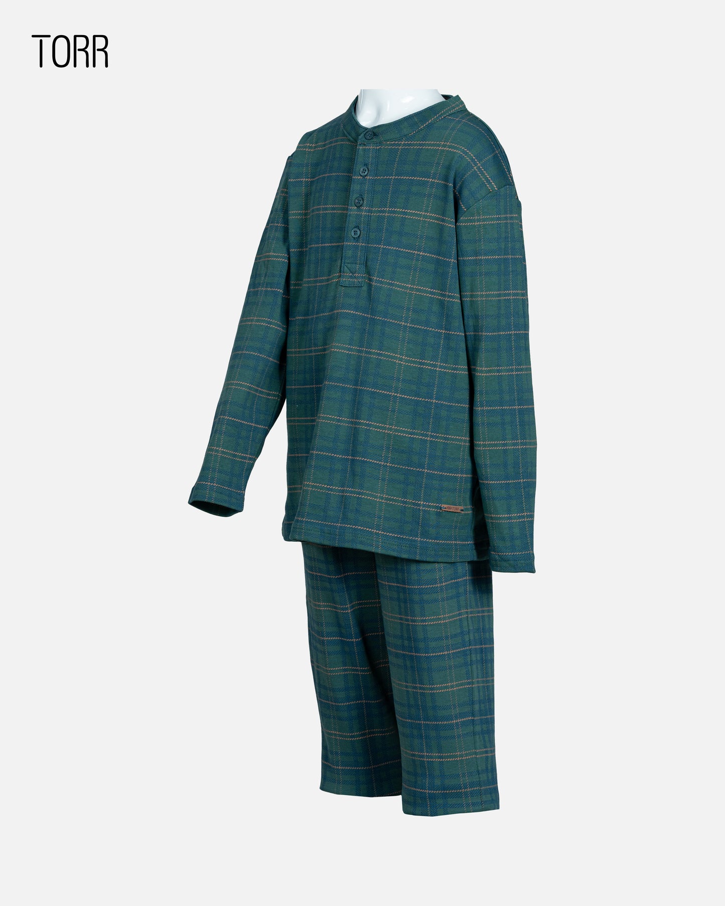 Boy's Top & Bottom Set | Green Check