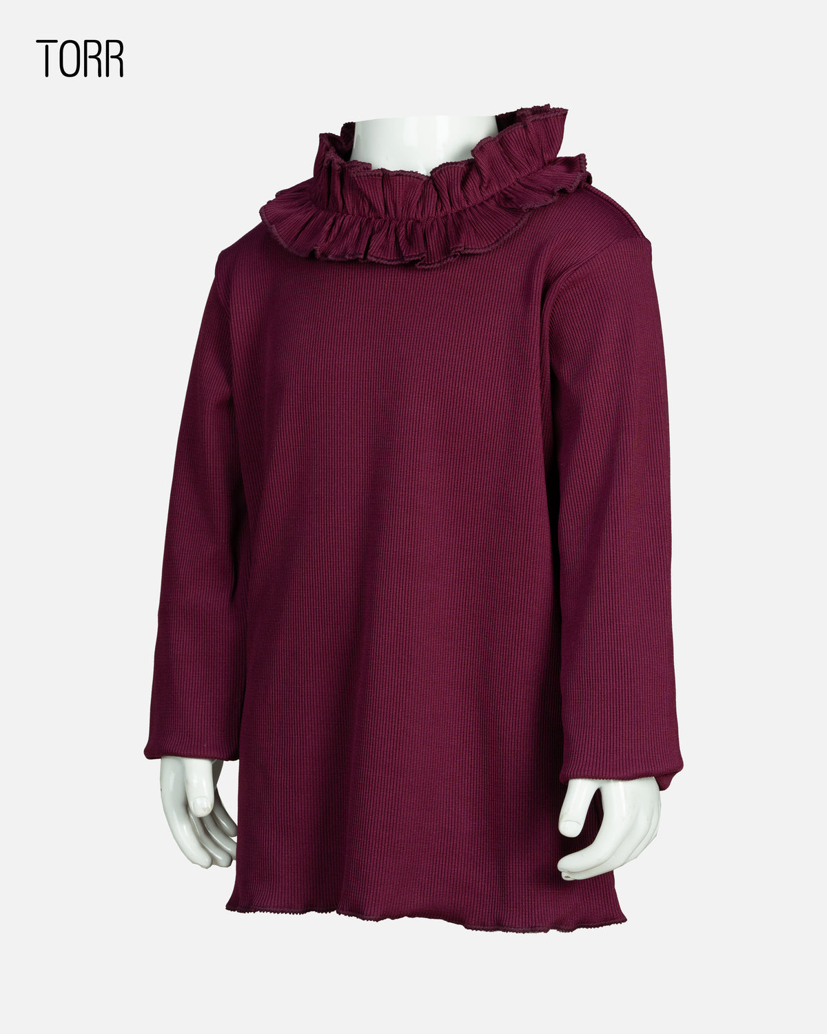 Girl's Turtle Neck | Dark Maroon