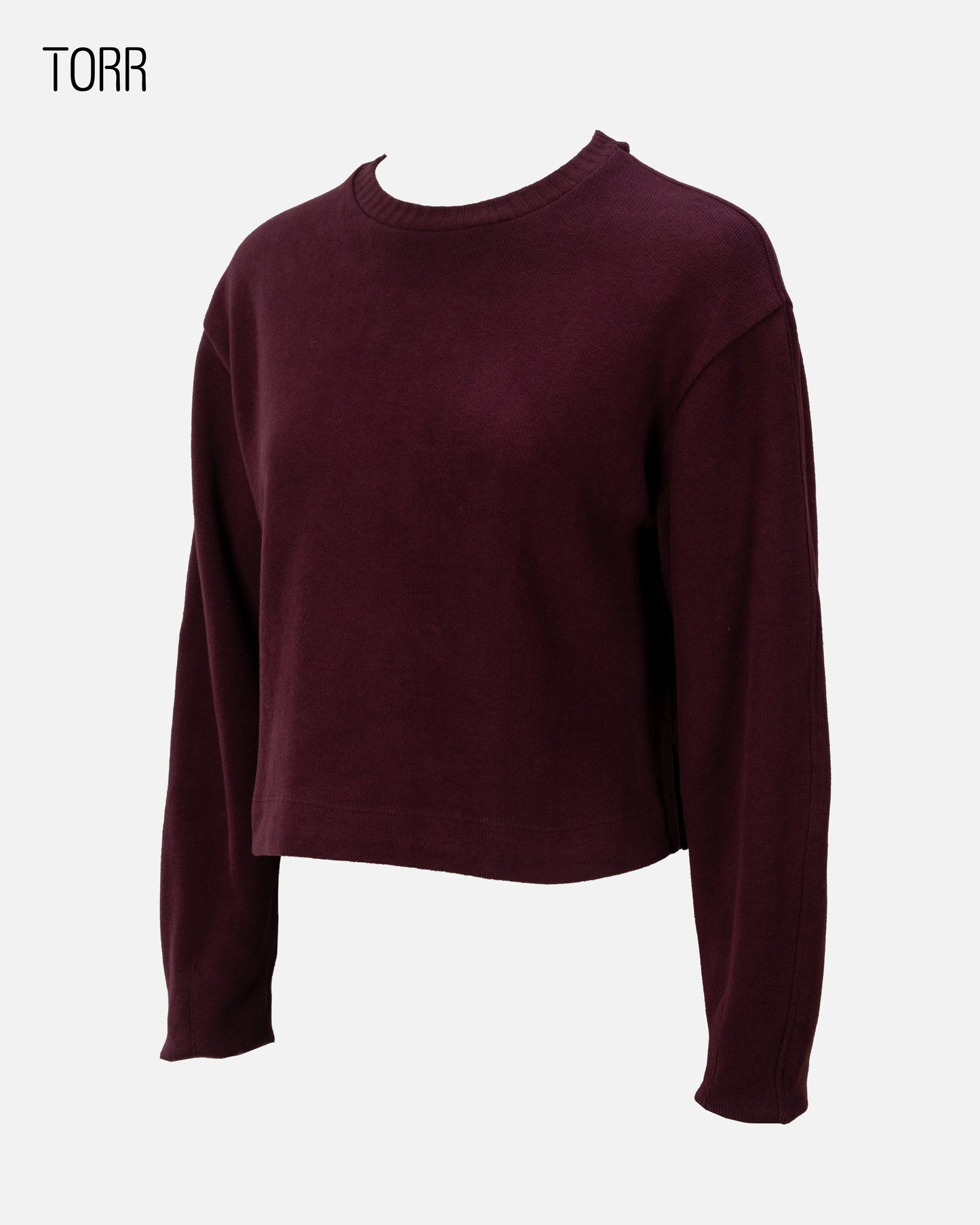 Womens Crop Sweatshirt | Wine