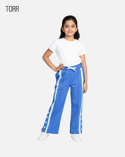 Girl's Trouser | Light Blue-White