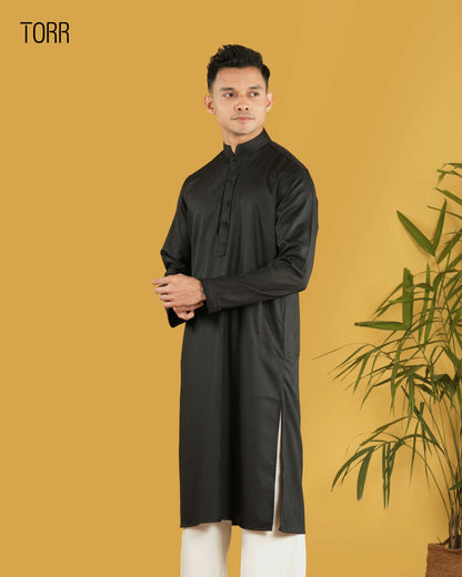 Men's Panjabi | Black Lurex