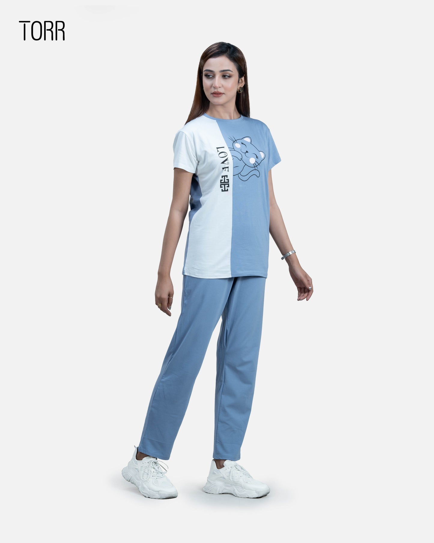 Women's Sleepwear| White & Lilac